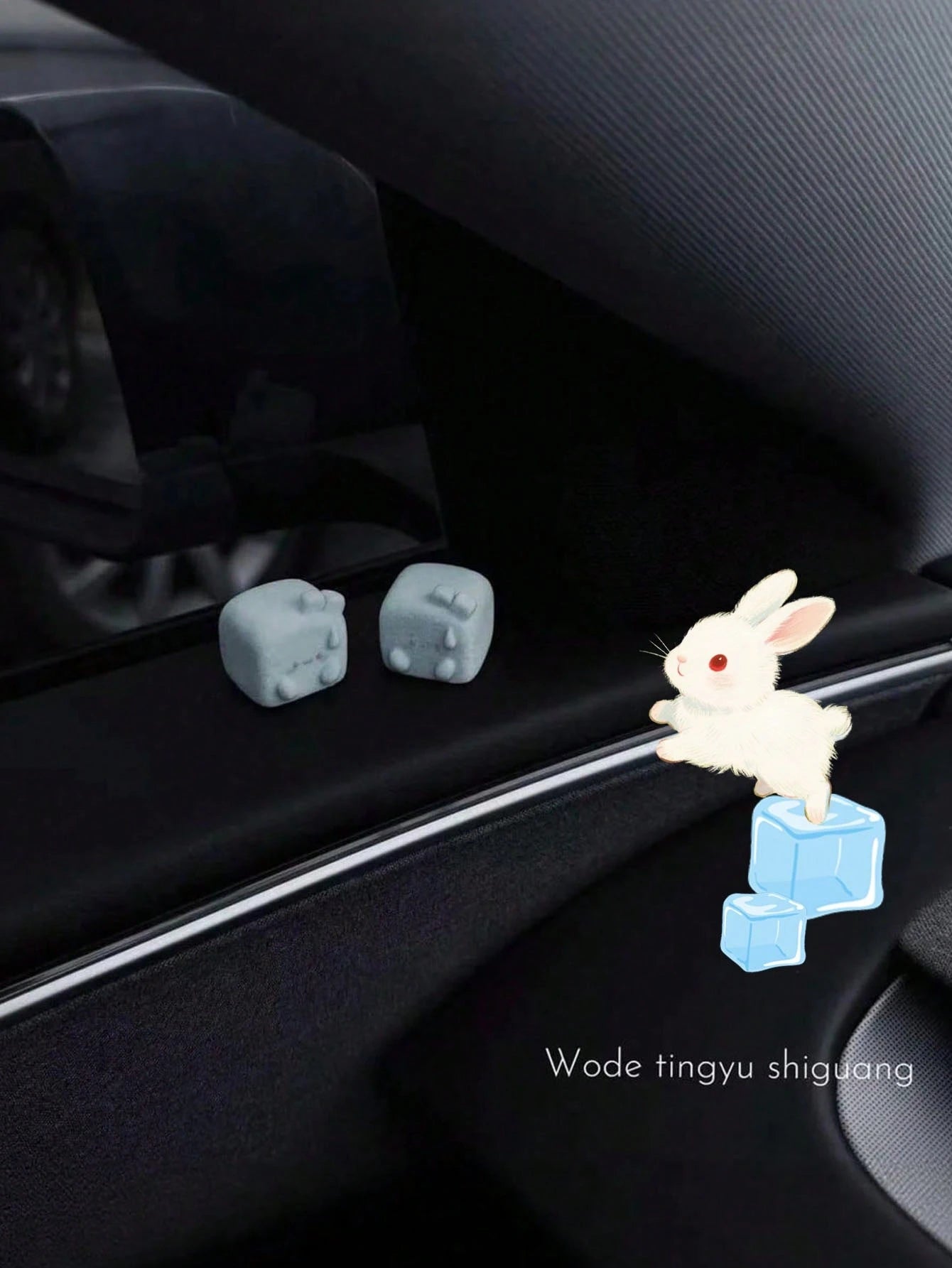 2pcs Cute Car Window Pillar Decor, Self-Adhesive Flocked Mini Cartoon Dolls, Residue-Free Cute Car Interior A-Pillar Accessories, Exquisite Aesthetic Desktop Home Decor