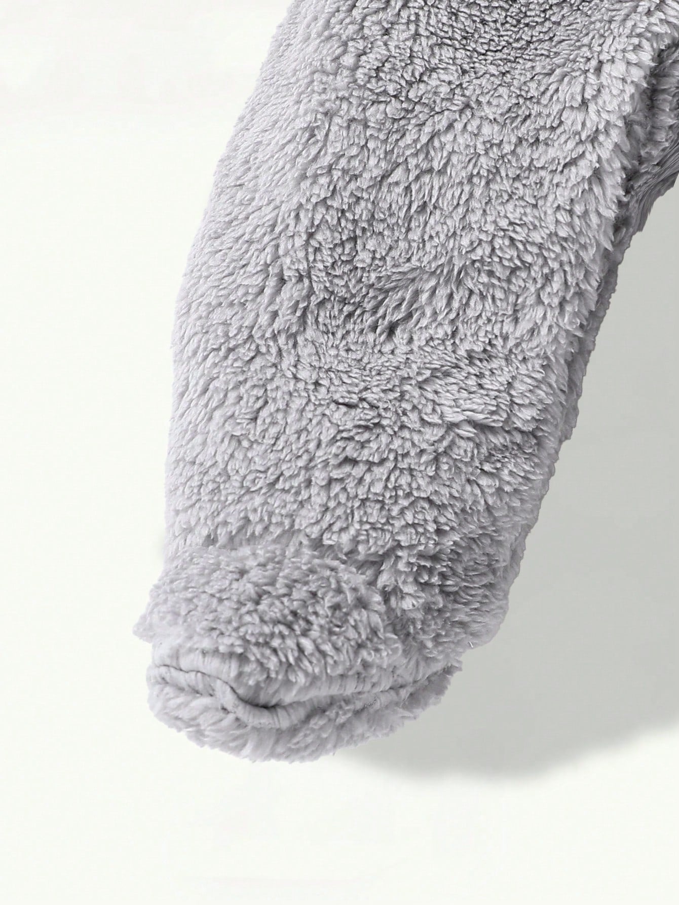 2pcs Cute Koala Print Embroidered Warm Soft Thicken Fleece Newborn Jumpsuit Jumpsuit, Homewear For Autumn/Winter Night Light Grey Grey Kawaii Cute