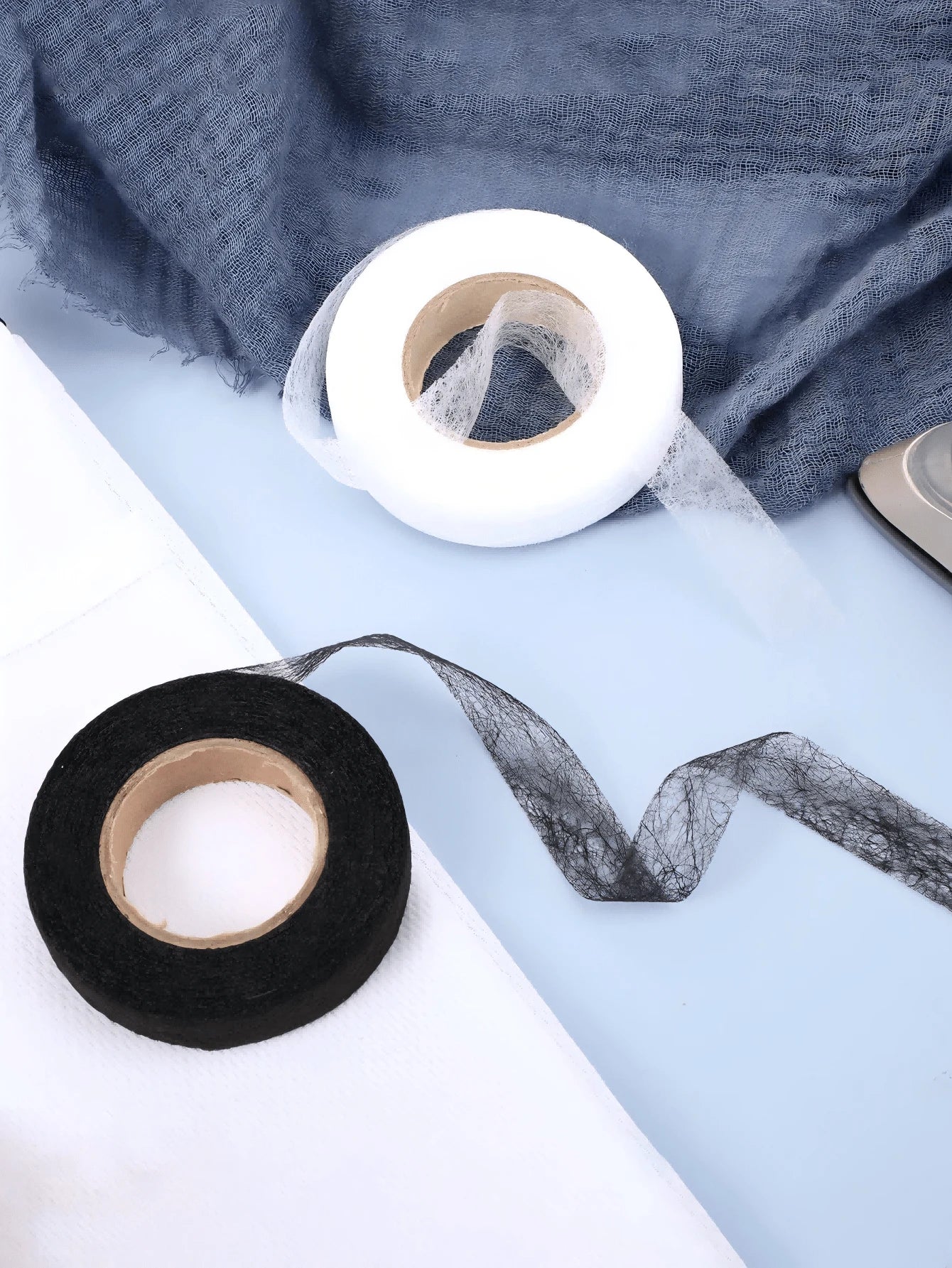 2pcs Double-Sided Iron-On Hemming Tape, Strong Adhesive Hot Melt Tape, Iron-On Fusible Tape, Suitable For Clothing Alterations, Pants, Jeans, Skirts
