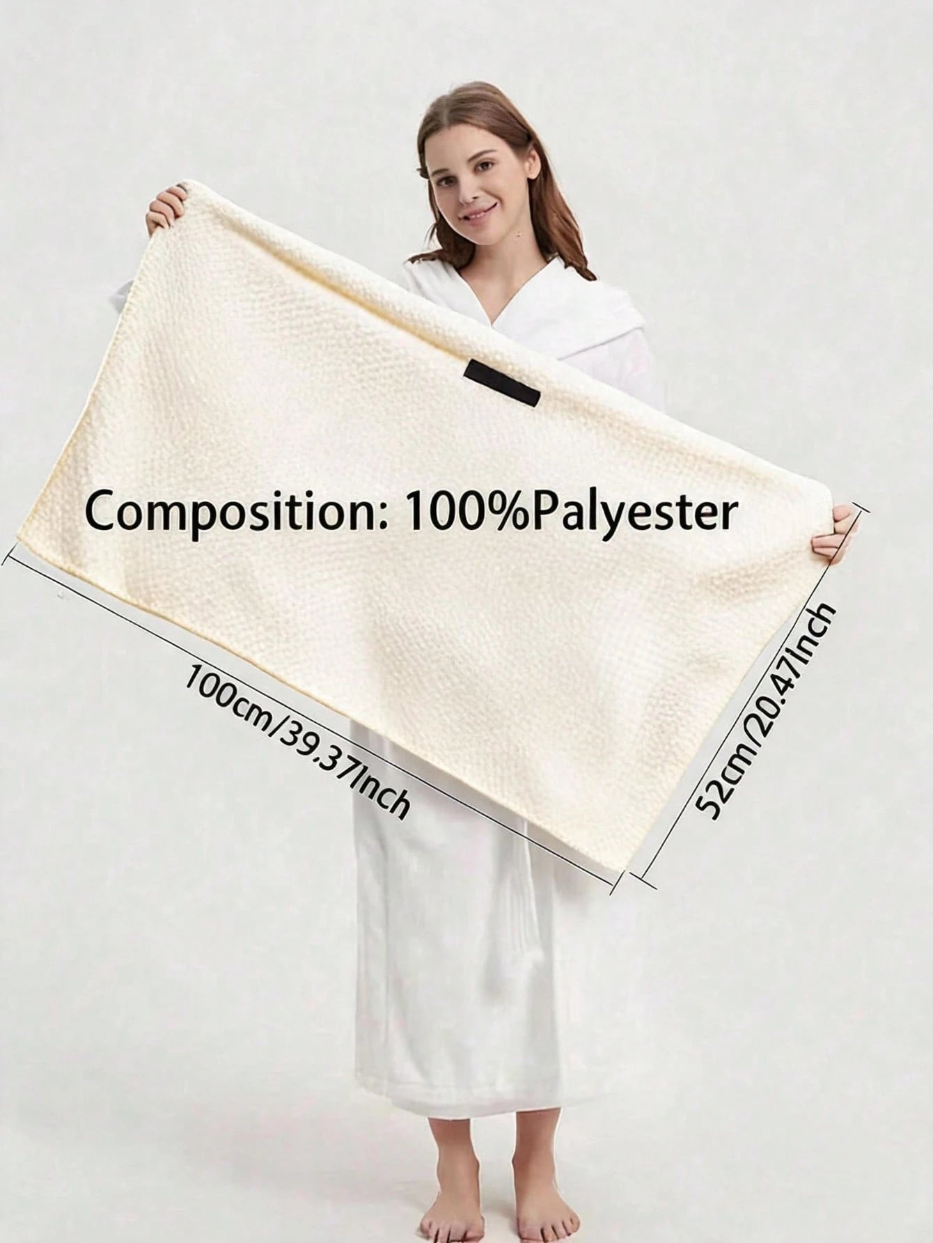 2PCS Large Microfiber Hair Towel Wraps For Women, 20*39" Super Absorbent & Quick-Dry, Hair Turban With Elastic Strap, Anti-Frizz For Curly, Long Short Hair