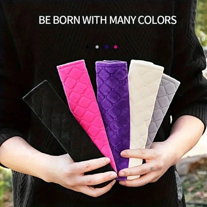 2pcs Luxury Soft Flannel Seat Belt Covers, Provide More Comprehensive Shoulder Protection, Enhance In-Car Comfort