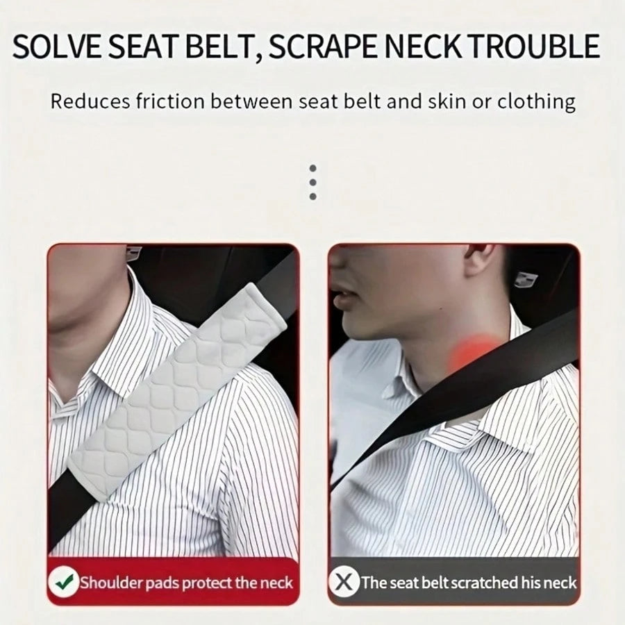 2pcs Luxury Soft Flannel Seat Belt Covers, Provide More Comprehensive Shoulder Protection, Enhance In-Car Comfort