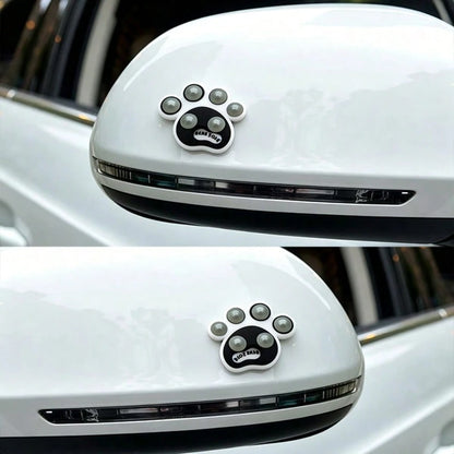 2pcs New Creative Shiny Crown Pattern Car Accessories For Women, Car Door Anti-Collision Stickers, Rearview Mirror Protection Stickers, Trunk Decorative Stickers