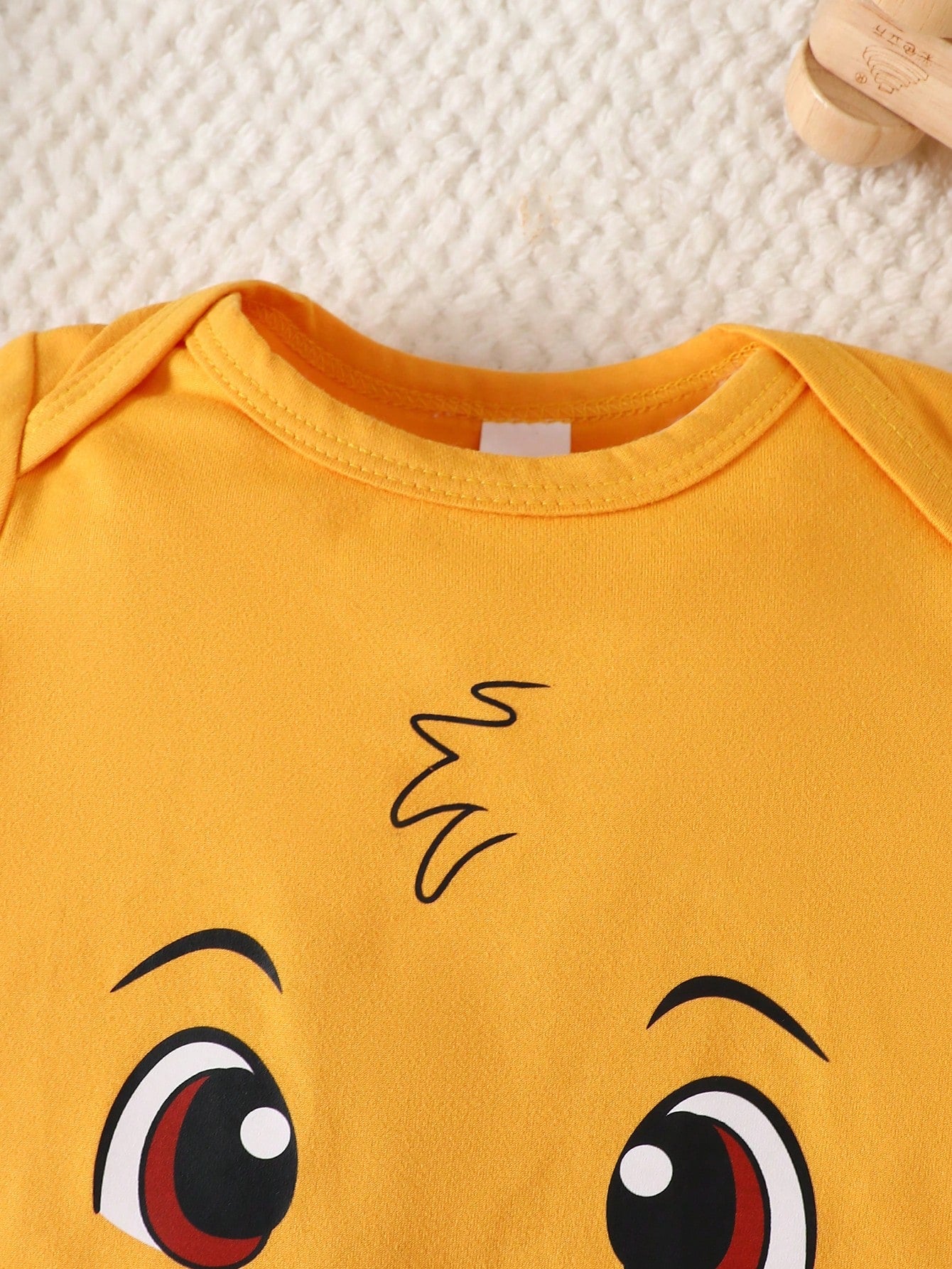 2pcs Newborn Baby Short Sleeve Outfit Lion Print Romper Shorts Brown And Yellow Polka Dot Summer