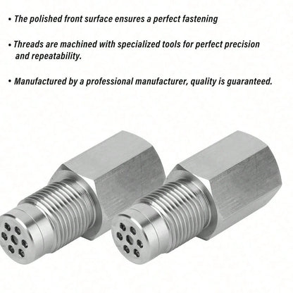 2pcs Oxygen Sensor Filter Adapter- New Stainless Steel Extension Pipe Fitting- Car Extension Screw,Universal Automotive Repair Tool Accessory