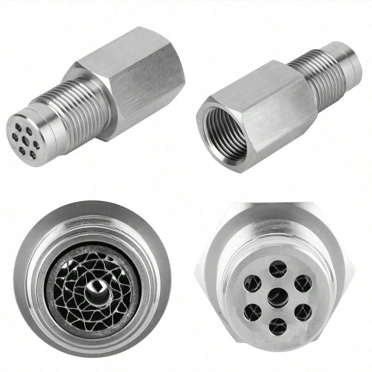 2pcs Oxygen Sensor Filter Adapter- New Stainless Steel Extension Pipe Fitting- Car Extension Screw,Universal Automotive Repair Tool Accessory