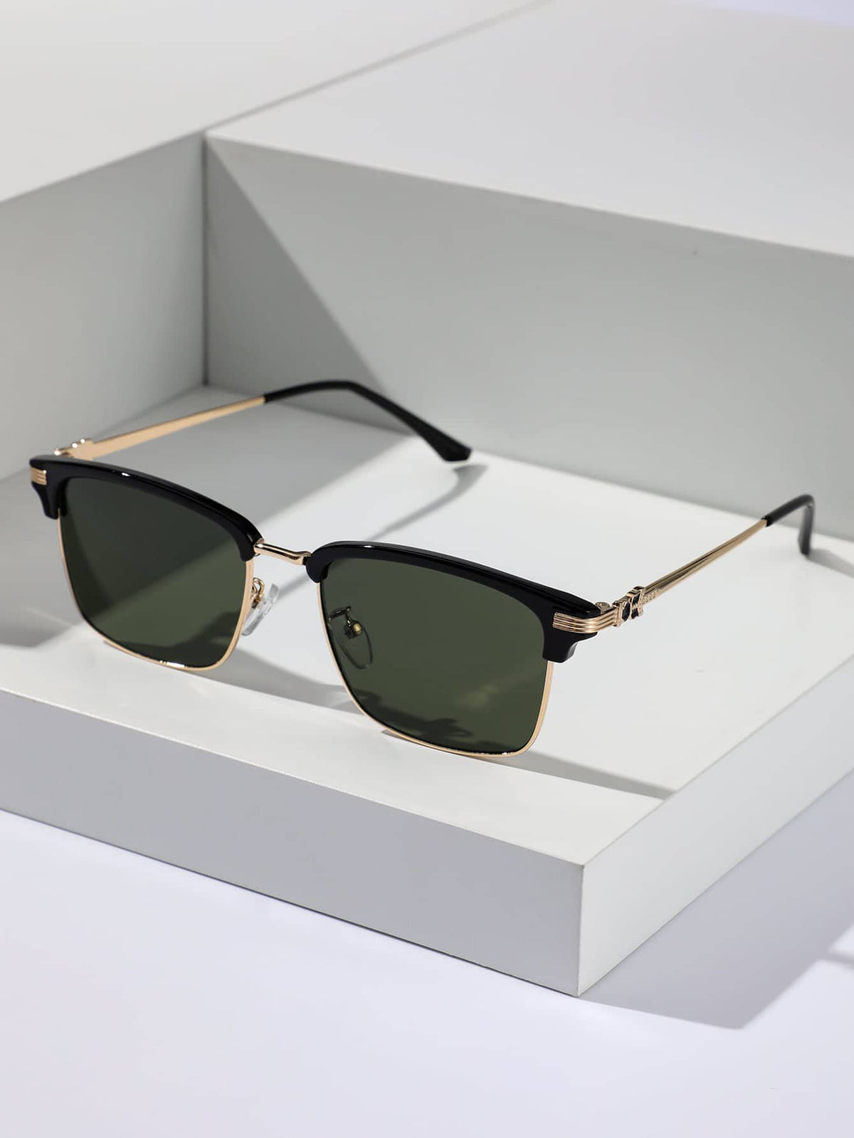2pcs Plastic & Metal Geometric Classic Modern Minimalist Style Men's UV Protection Sunglasses, Suitable For Daily Driving, Camping, Tropical Beach Vacation, Outdoor Leisure Activities, Outings, Fashio