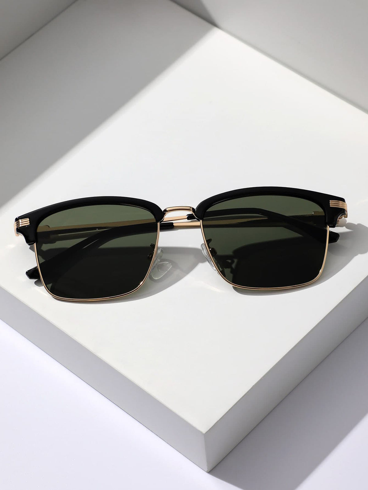 2pcs Plastic & Metal Geometric Classic Modern Minimalist Style Men's UV Protection Sunglasses, Suitable For Daily Driving, Camping, Tropical Beach Vacation, Outdoor Leisure Activities, Outings, Fashio