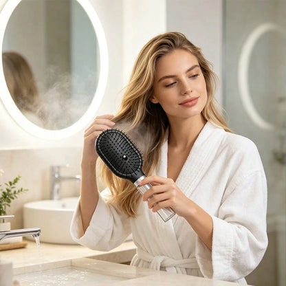 2pcs Professional Hair Comb Set, African Curly Hair Sponge Brush, Moisturizing Air Cushion Spray Comb, ABS Material, Ergonomic Handle, Dry And Wet Use, Curly Hair Dedicated Comb, Moisturizing Hair Com