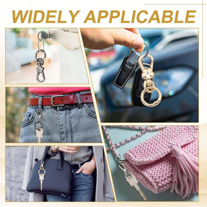 2pcs Rotating Buckle Clips, Double Opening Rotating Spring Buckle Hooks Metal Rotating Buckle Hooks With Spring O-Ring Lobster Clasp Suitable For Keychain, Bag, Wallet, Lanyard DIY Handmade