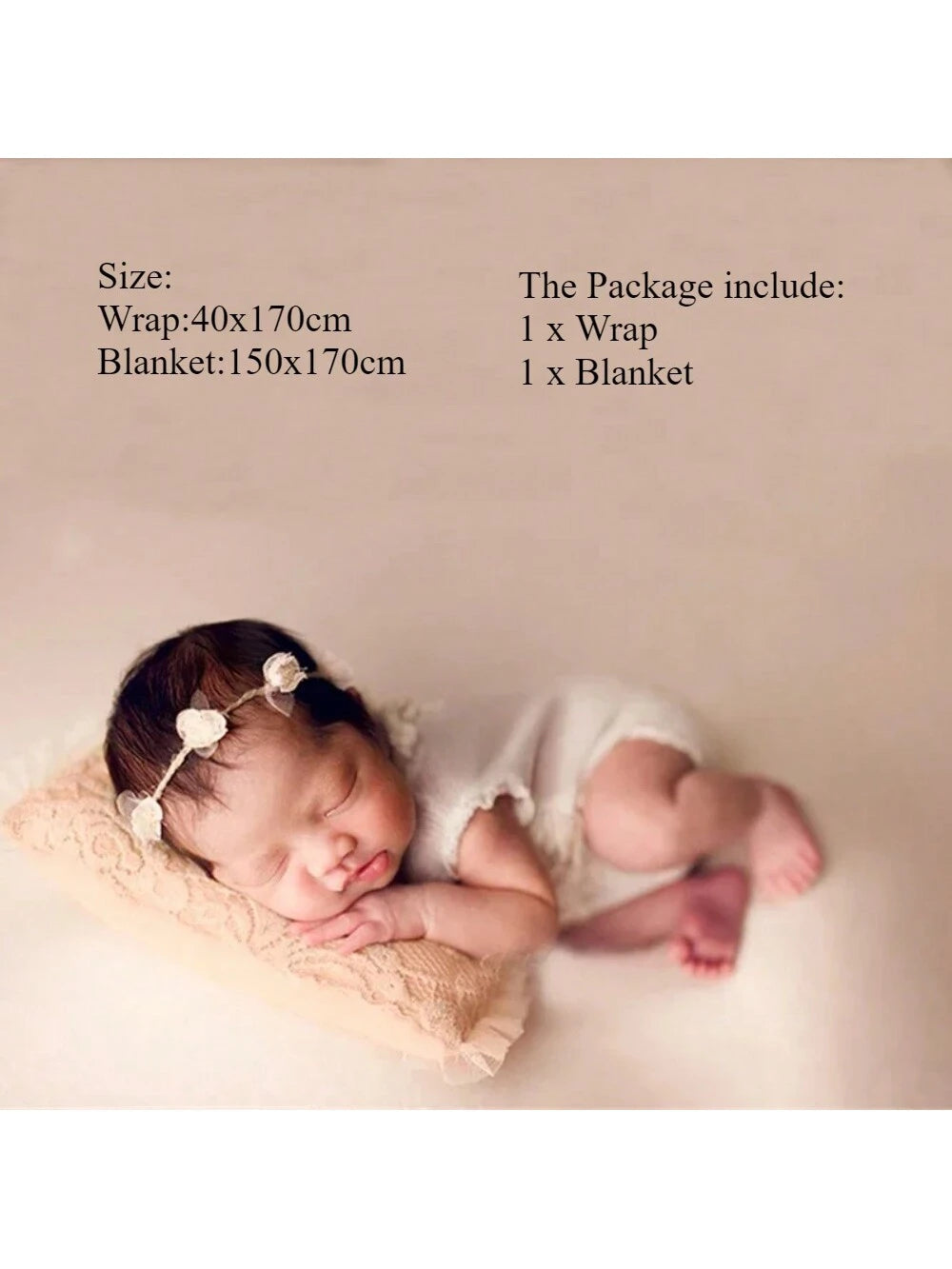 2Pcs/Set 150*170cm Newborn Photography Props Blanket Wraps Set Stretchable Milk Fabrics Solid Color Photo Frame Backdrop Travel Size Shoot Studio Accessories Baby Shower Family Decorations Gifts Baby