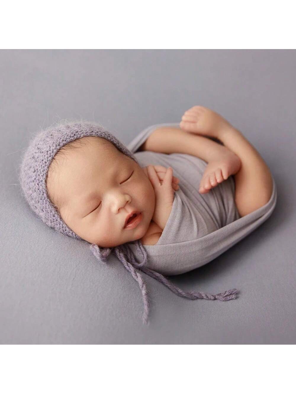 2Pcs/Set 150*170cm Newborn Photography Props Blanket Wraps Set Stretchable Milk Fabrics Solid Color Photo Frame Backdrop Travel Size Shoot Studio Accessories Baby Shower Family Decorations Gifts Baby