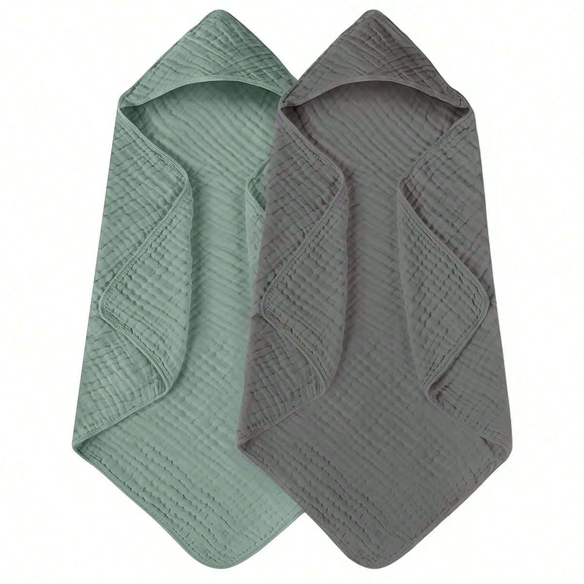 2pcs/Set Baby Hooded Bath Towel, Soft Absorbent Towel, Suitable For Newborns And Infants, Large Size 31x31 Inch, Essential Baby Daily Necessities
