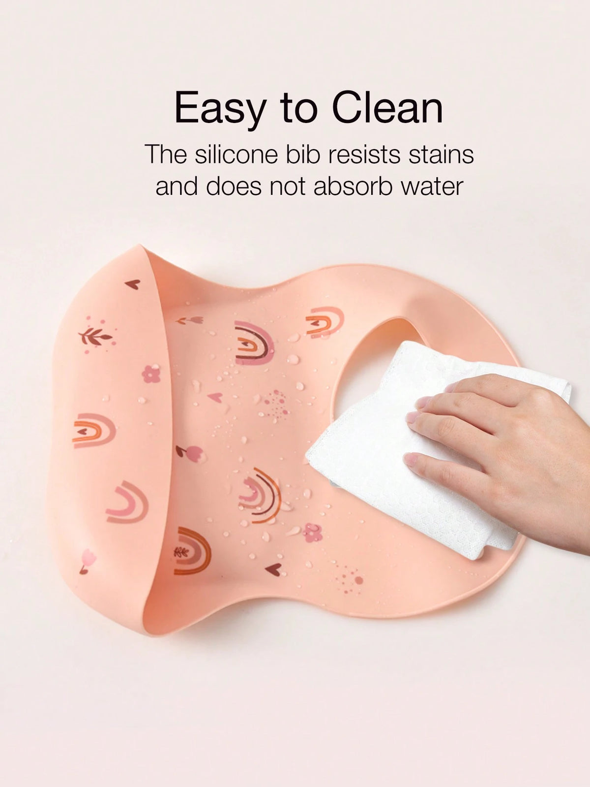 2pcs/Set Baby Silicone Waterproof Bib For Boys And Girls, Washable Valentine's Day Gift, All Season Use