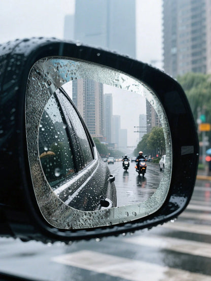 2pcs/Set Car Rearview Mirror Waterproof Protective Film, Transparent Rainproof Membrane, Auto Accessories,Beach,Summer,Vacation,Holiday,Travel Essential,Going Out Tops,Household Items