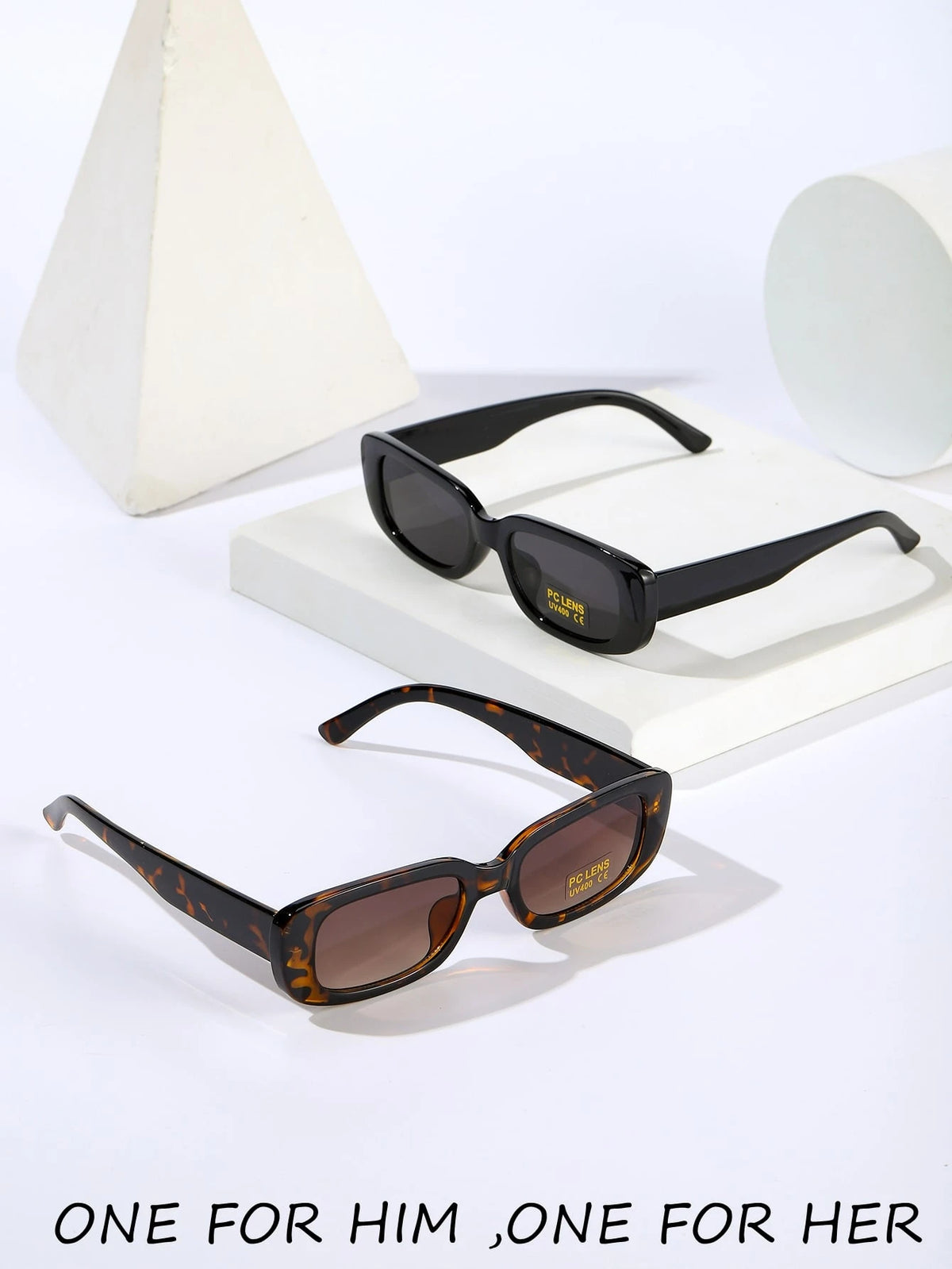 2pcs/Set Couple's Fashionable Sunglasses For Summer, Neon Sci-Fi Style, Non-Mainstream, Jelly Color, Ins Style, Y2k Style, Hip-Hop, Rock, Vintage, Small Square, Reinforced Metal Hinges Boho Sunglasses