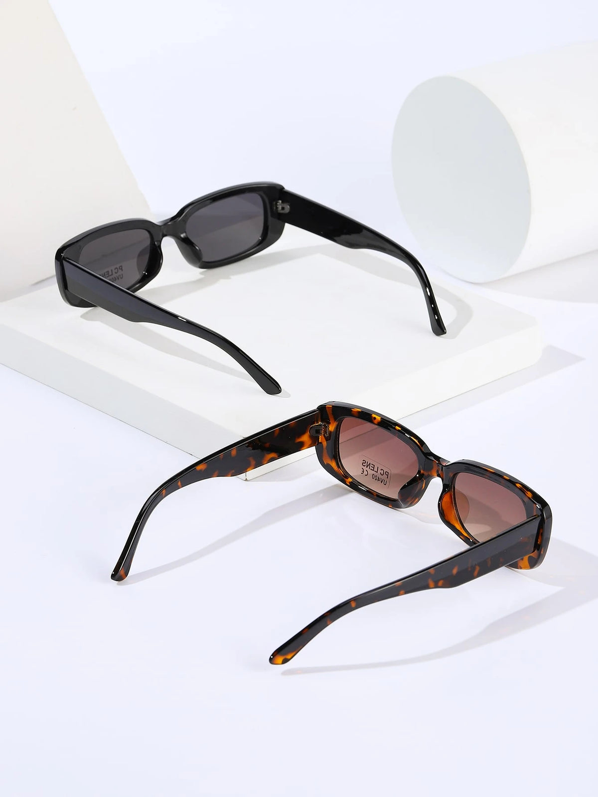 2pcs/Set Couple's Fashionable Sunglasses For Summer, Neon Sci-Fi Style, Non-Mainstream, Jelly Color, Ins Style, Y2k Style, Hip-Hop, Rock, Vintage, Small Square, Reinforced Metal Hinges Boho Sunglasses
