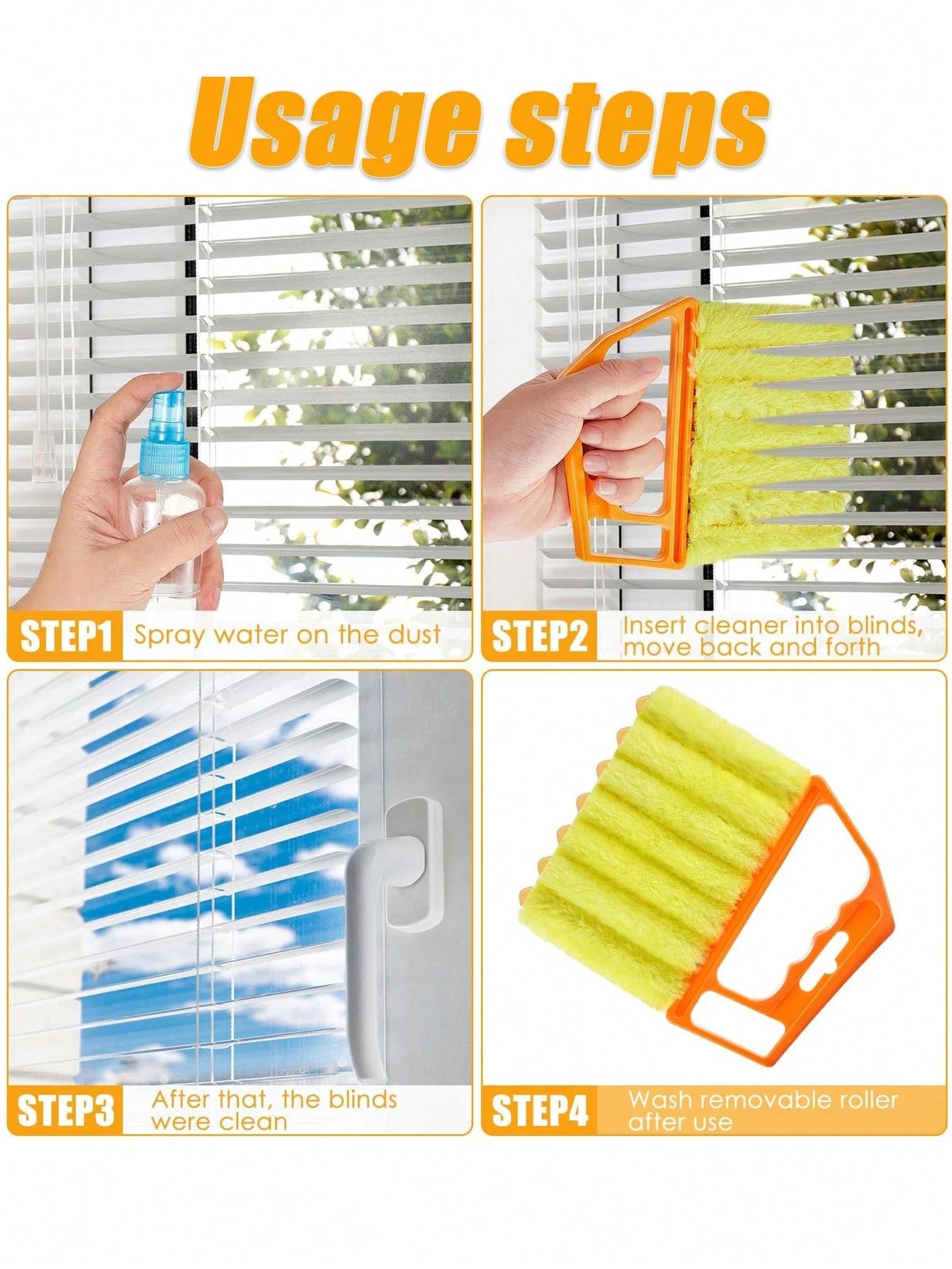 2pcs/Set Handheld Blind/Car Window Cleaner, Vent Cleaner, Curtain Duster With Removable Microfiber Cover For Convenient Cleaning, Air Conditioner, Car Vent, Fan Slot Cleaner, Home, School, Hotel, Chri