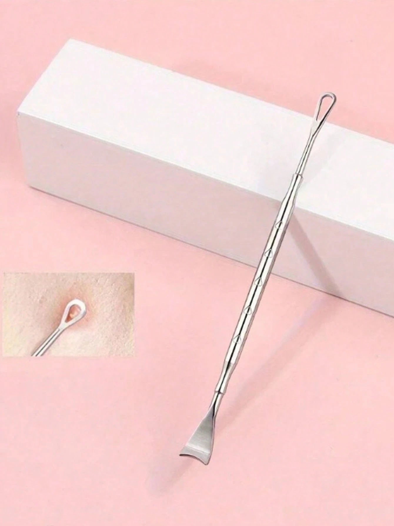 2pcs Stainless Steel Blackhead Remover Tools, Skin Care Tools, White Head, Pimple, Acne, Blackhead Extractor, For Forehead, Face And Nose, Face Pore Cleansing Tool, Suitable For Face Care,Blackhead Re