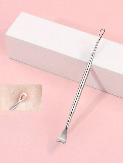 2pcs Stainless Steel Blackhead Remover Tools, Skin Care Tools, White Head, Pimple, Acne, Blackhead Extractor, For Forehead, Face And Nose, Face Pore Cleansing Tool, Suitable For Face Care,Blackhead Re