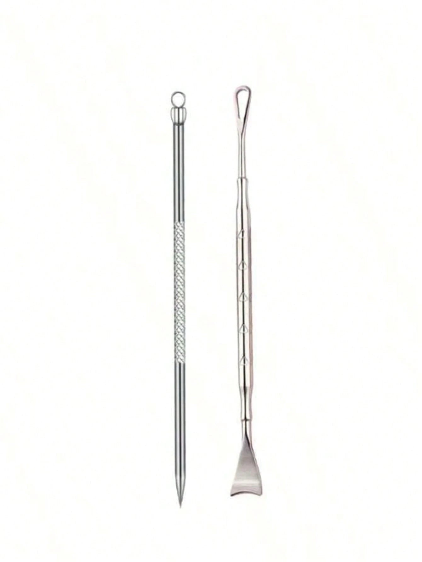 2pcs Stainless Steel Blackhead Remover Tools, Skin Care Tools, White Head, Pimple, Acne, Blackhead Extractor, For Forehead, Face And Nose, Face Pore Cleansing Tool, Suitable For Face Care,Blackhead Re