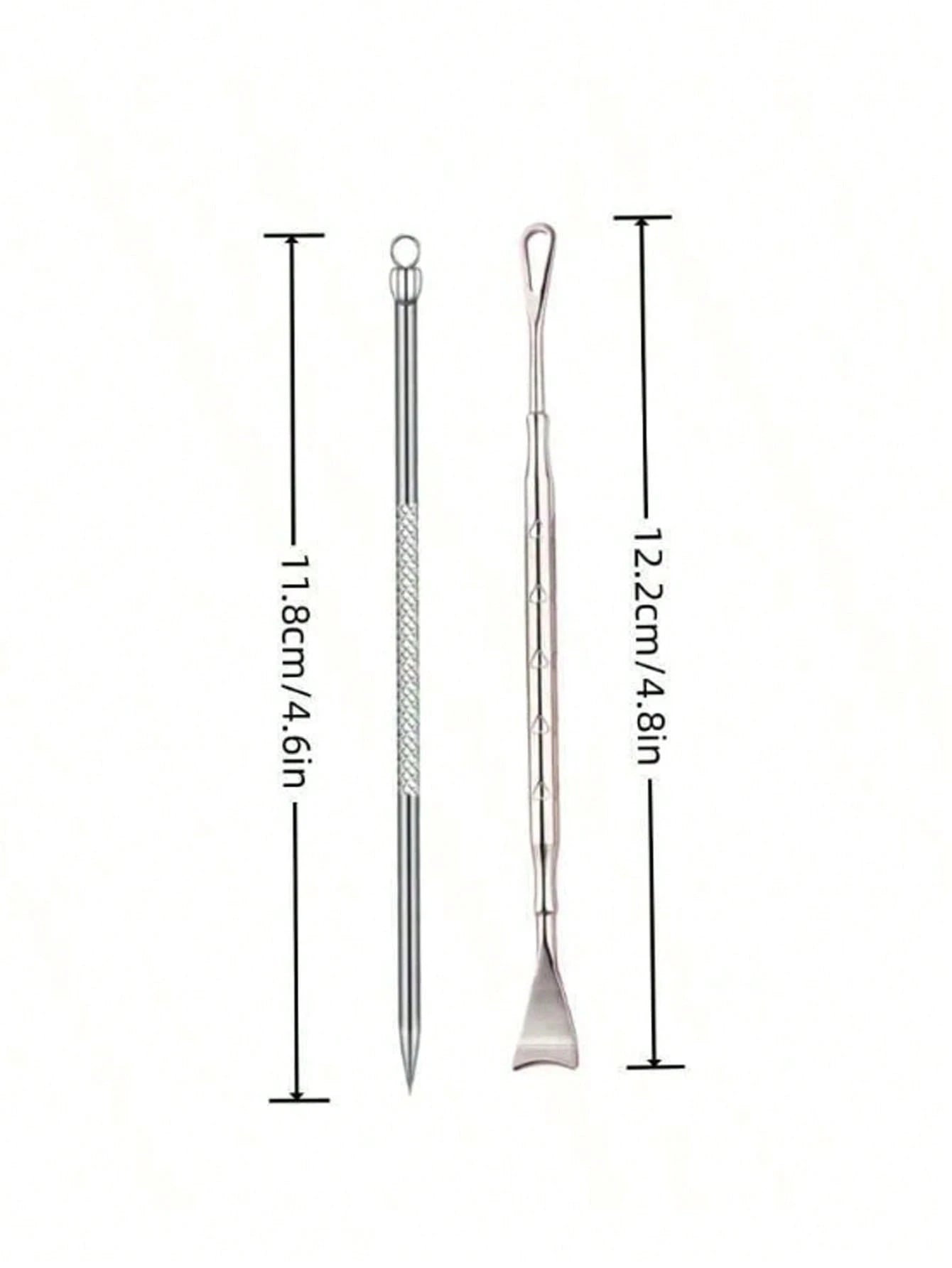 2pcs Stainless Steel Blackhead Remover Tools, Skin Care Tools, White Head, Pimple, Acne, Blackhead Extractor, For Forehead, Face And Nose, Face Pore Cleansing Tool, Suitable For Face Care,Blackhead Re