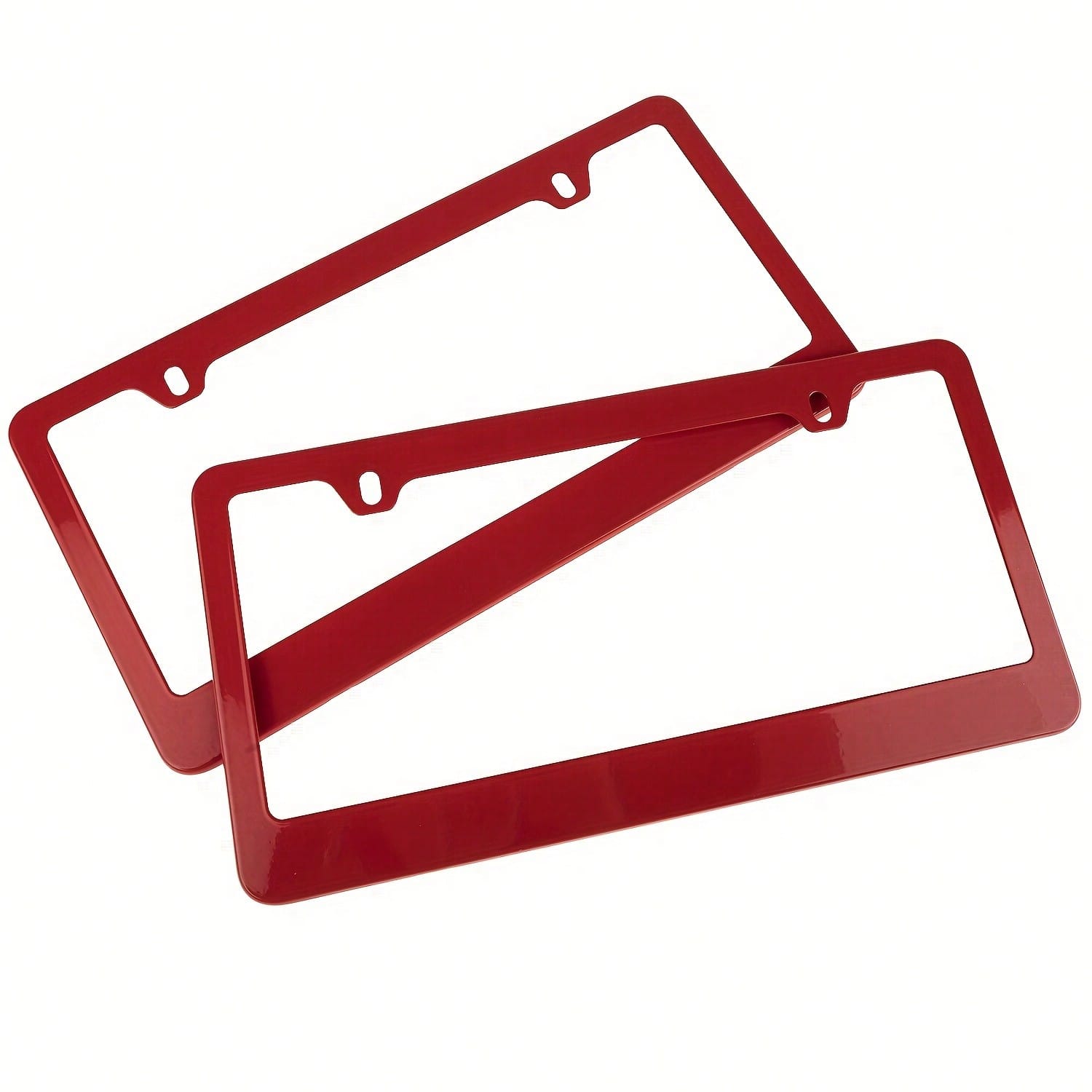 2pcs Stainless Steel Fashionable High-End License Plate Frame, Wind And Rainproof- Very Suitable For Vehicles In The United States,, Canada And Mexico, Ideal For Car Lovers And Automotive Accessory