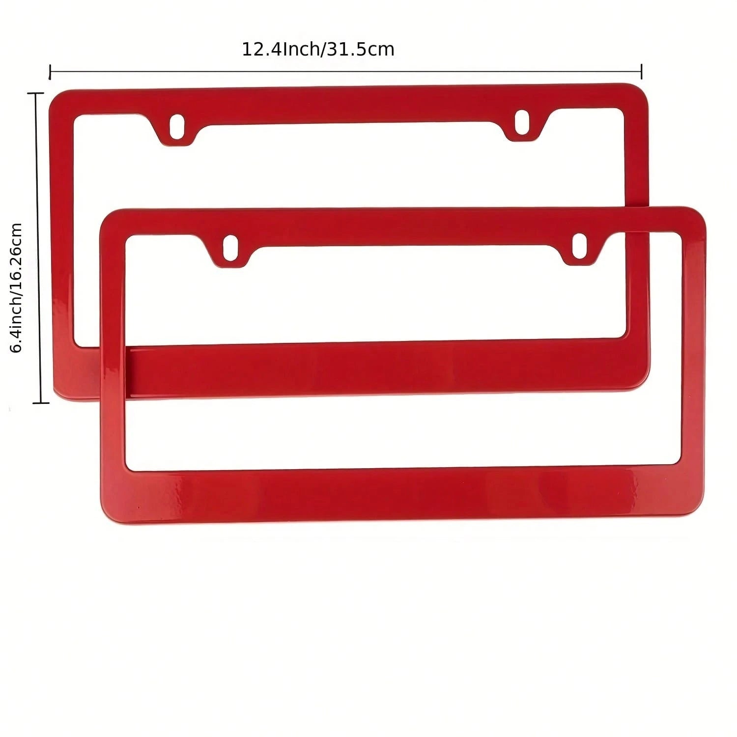 2pcs Stainless Steel Fashionable High-End License Plate Frame, Wind And Rainproof- Very Suitable For Vehicles In The United States,, Canada And Mexico, Ideal For Car Lovers And Automotive Accessory