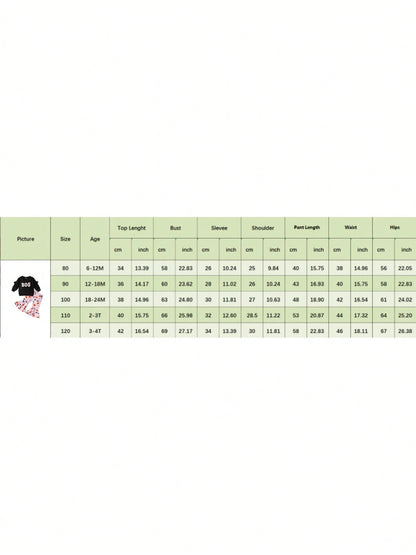 2pcs Toddler Baby Girls Christmas Outfits Pants Set Long Sleeve Sweatshirt Tops + Flare Trousers 9M 12M 18M 24M 3T 4T Kids Fall Casual Clothes