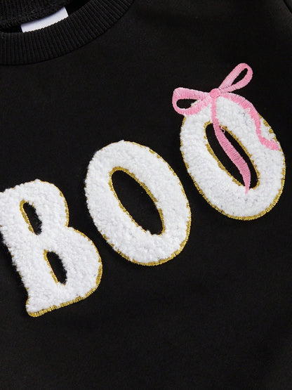 2pcs Toddler Baby Girls Christmas Outfits Pants Set Long Sleeve Sweatshirt Tops + Flare Trousers 9M 12M 18M 24M 3T 4T Kids Fall Casual Clothes