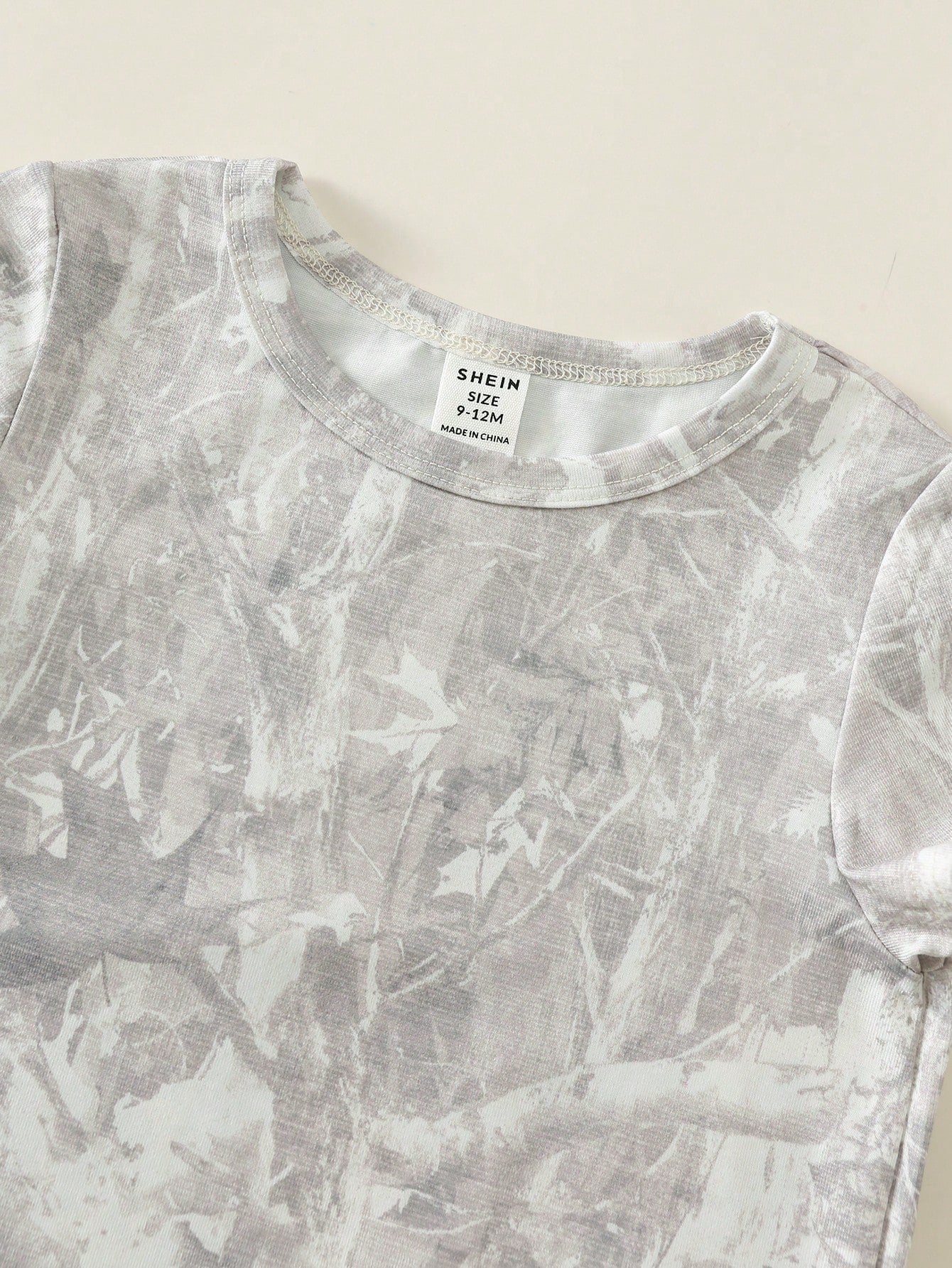 2pcs Toddler Unisex Baby Boy/Girl Casual Cute Grey Camouflage Short Sleeve T-Shirt And Shorts Set,Boy Outfit Sets,Summer Clothes,Streetwear