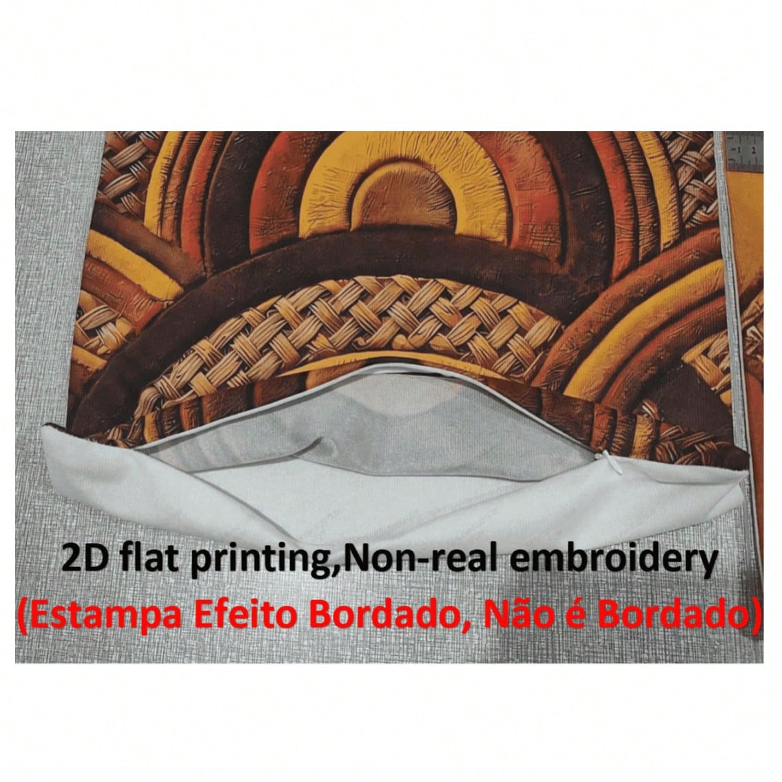 2pcs Vintage Geometric Floral Leaf Pillow Covers, Brown Tone Geometric Floral Leaf Print Pattern, Single-Sided 2D Flat Printing, Not 3D Realistic Woven Effect, 45*45cm (18*18in), Soft Comfortable Poly