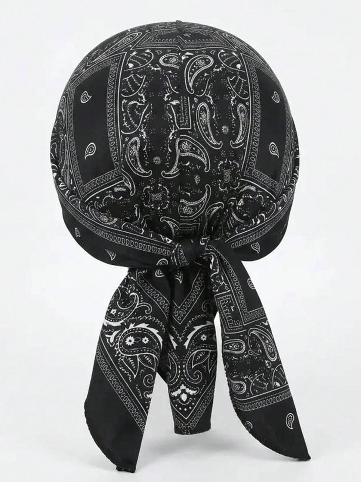 2Pcs Vintage Paisley Print Bandana Durag, Soft Breathable Tie Head Wrap, Hip Hop Streetwear Head Scarf For Men Cycling Skate Daily Outfit