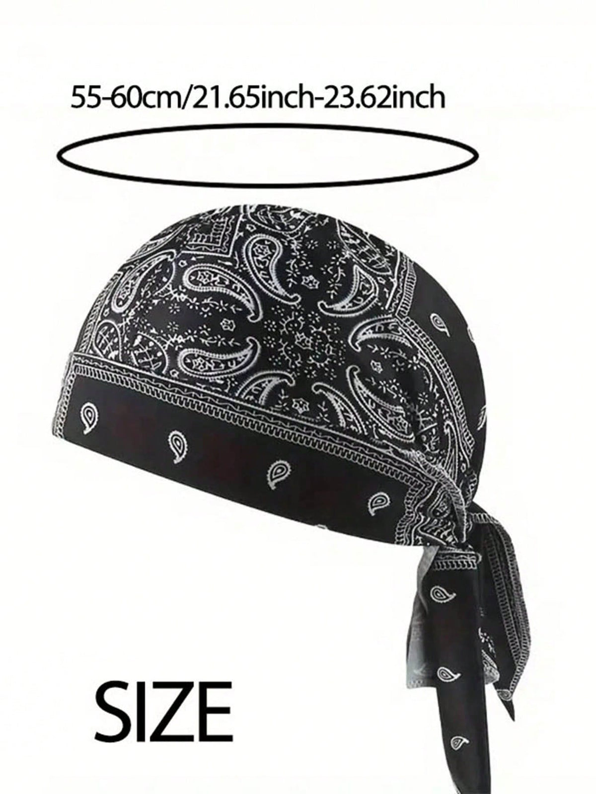 2Pcs Vintage Paisley Print Bandana Durag, Soft Breathable Tie Head Wrap, Hip Hop Streetwear Head Scarf For Men Cycling Skate Daily Outfit