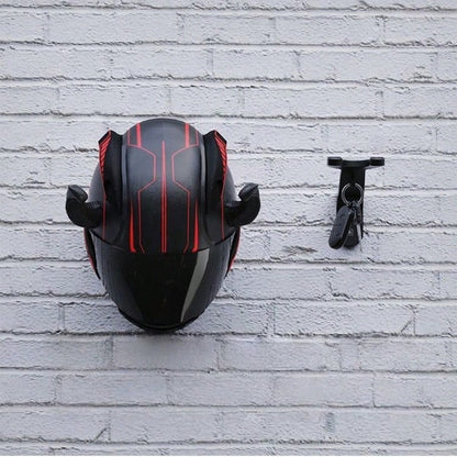 2pcs Wall Mounted Motorcycle Display Rack Holder And Hat Storage Hooks, Durable Storage For Jackets, Towels And Motorcycle Accessories