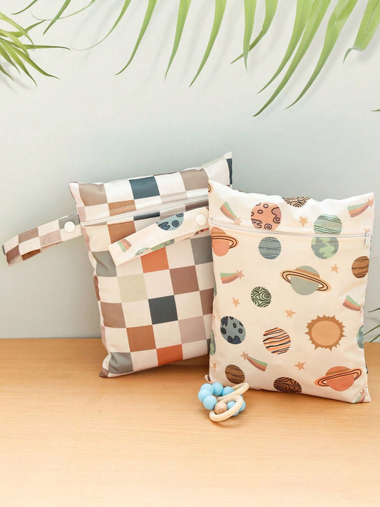 2pcs Waterproof Handheld Storage Bag, Swimming Bag, Wet And Dry Separation, Anti-Sand And Dust Beach Bag, Thanksgiving Gift, Baby Shower Gift, Home Decor Gift