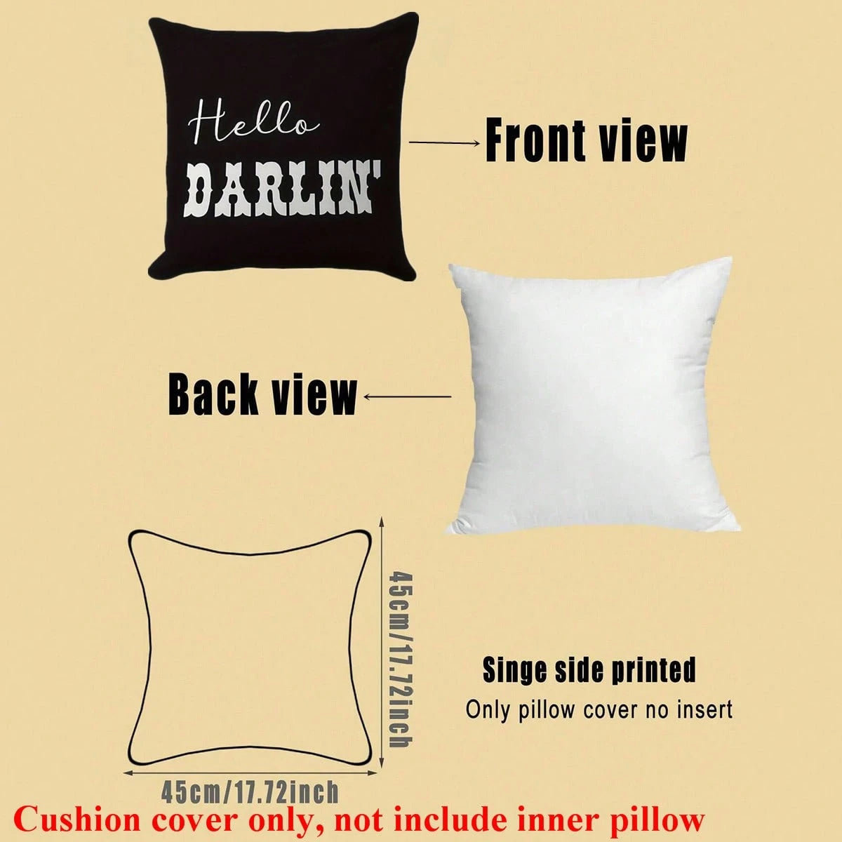 2pcs Western Cowboy Letter Throw Pillow Covers, 17.7x17.7 Inches- Soft Polyester, Easy Care, No Battery Required, Great For Living Room, Bedroom, Office And Dining Room Decor, Ideal Gift For Birthday
