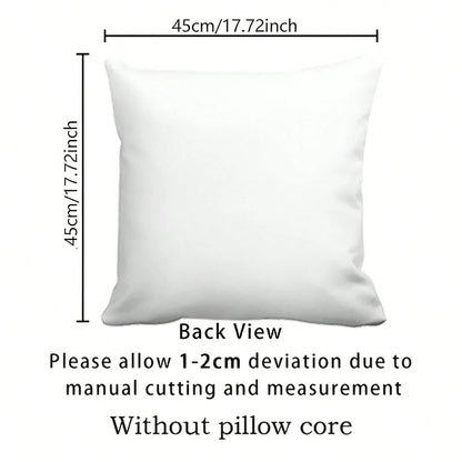 2pcs White Background Polka Dot Ghost Pumpkin Print Halloween Decorative Pillow Covers, American Country Style Bedroom Decor| Living Room Decor| Room Decor, Polyester Square Single-Sided Print Cushi