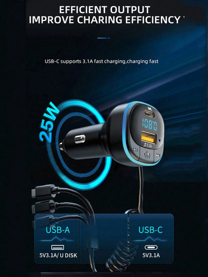 3.1A Multi-Function Car Charger & Car Audio Player