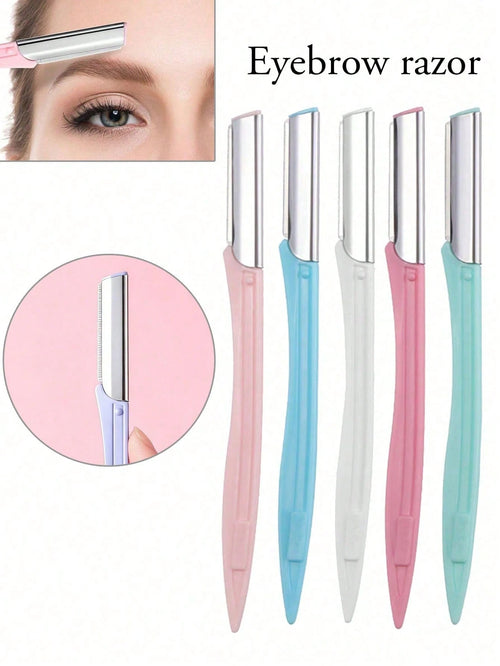 3/2/1pc Women's Facial Razor Set: Multi-Functional Facial Hair Removal Razor, Exfoliating Facial Trimmer With Safety Guard, Portable Travel Beauty Tool, Professional Daily Makeup Accessory, Suitable F