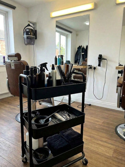 3/4/5 Tier Black Makeup Organizer Cart- 360 Rotating Makeup Storage Cart, Multi-Layer Skincare Organizer Rack, Suitable For Bathroom, Bedroom, Salon, Gift For Women & Makeup Artists