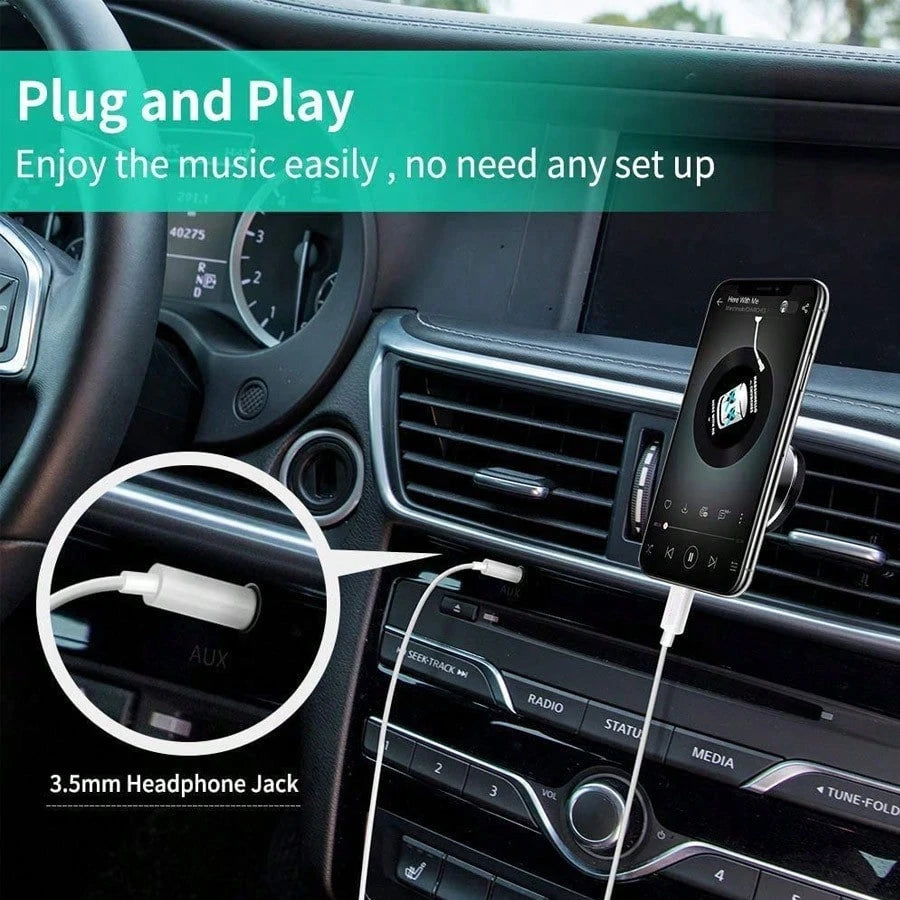 3.5mm Auxiliary Audio Jack Adapter Compatible With IPhone, Suitable For Car, Home Stereo/Speaker/Headphone, Compatible With IPhone 14/13/12/11/XS/XR/8/7/6 Series