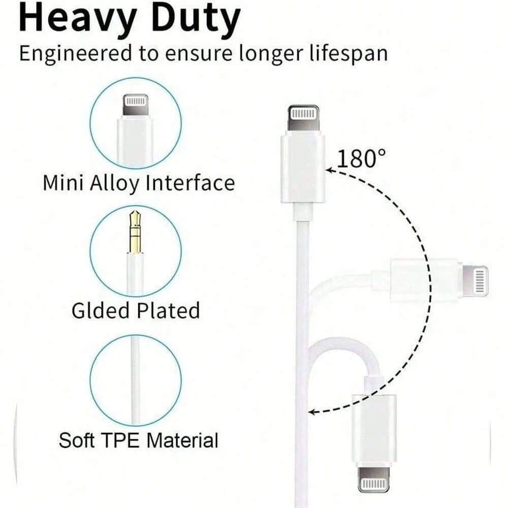 3.5mm Auxiliary Audio Jack Adapter Compatible With IPhone, Suitable For Car, Home Stereo/Speaker/Headphone, Compatible With IPhone 14/13/12/11/XS/XR/8/7/6 Series