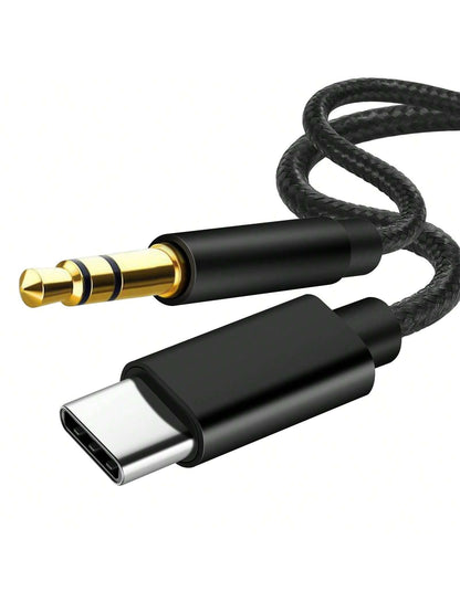 3.5mm Stereo Aux Cable, Suitable For Car/Home Stereo, Speakers, Headphones, Compatible With IPhone 15 Pro Max/15 Pro/15 Plus/15, S25/S24/S23/S22/S21/S20 Ultra Plus Series Car Audio Connection Cable