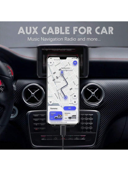 3.5mm Stereo Aux Cable, Suitable For Car/Home Stereo, Speakers, Headphones, Compatible With IPhone 15 Pro Max/15 Pro/15 Plus/15, S25/S24/S23/S22/S21/S20 Ultra Plus Series Car Audio Connection Cable