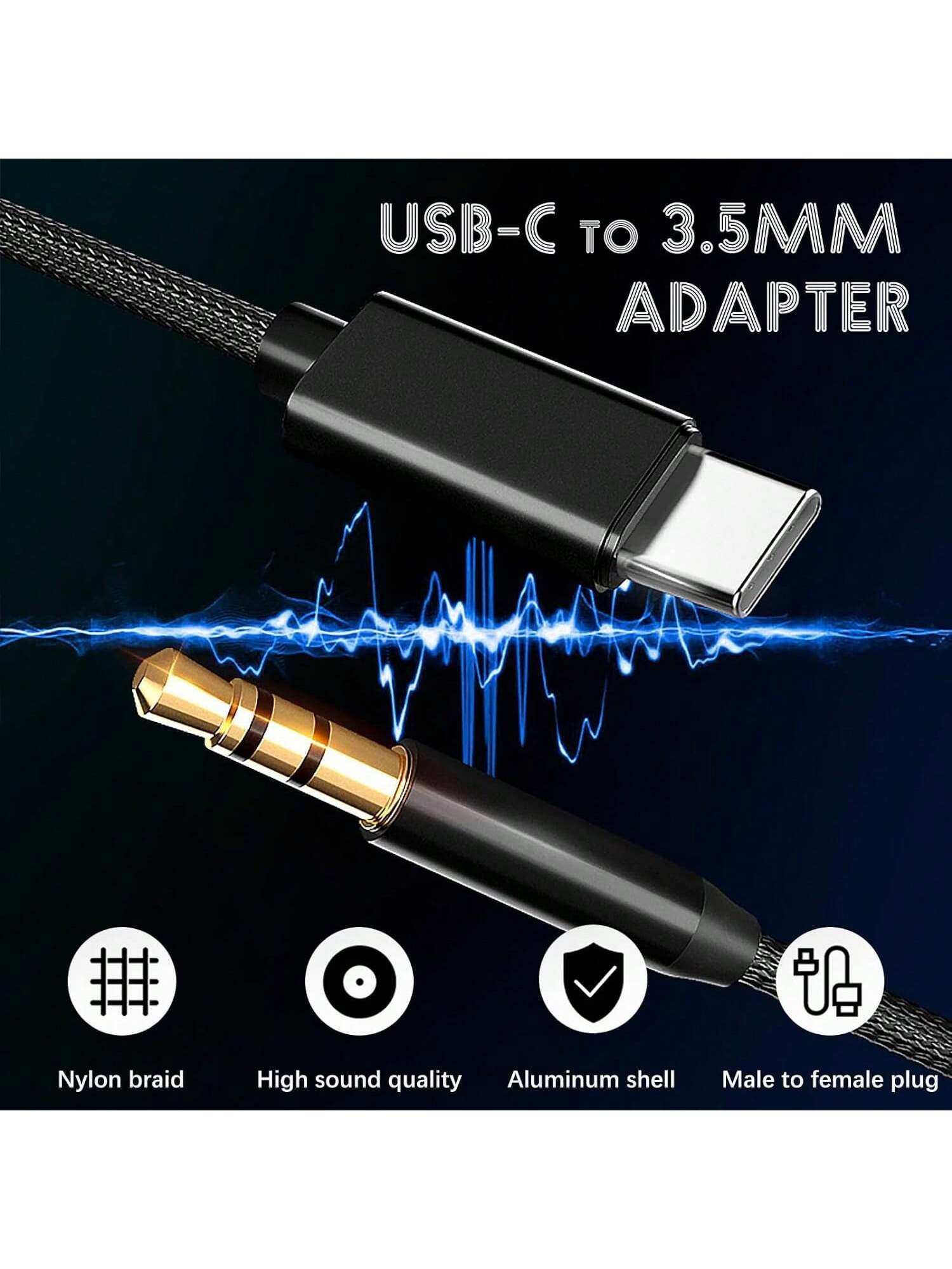 3.5mm Stereo Aux Cable, Suitable For Car/Home Stereo, Speakers, Headphones, Compatible With IPhone 15 Pro Max/15 Pro/15 Plus/15, S25/S24/S23/S22/S21/S20 Ultra Plus Series Car Audio Connection Cable