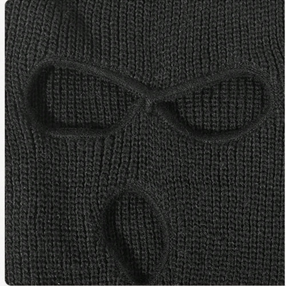 3 Holes Ski Mask Full Face Cover Outdoor Balaclava Winter Knitted Neck Gaiter For Halloween Sports Cycling