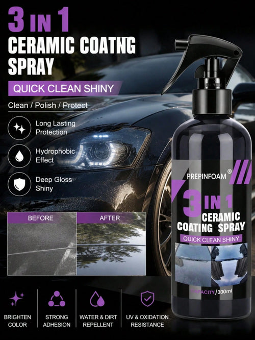 3-In-1 Car Ceramic Nano Coating Liquid, Nano Crystal Hydrophobic Layer Polishing Paint Coating Agent, Nano Coating NO. HGKJ P1, Car Gift