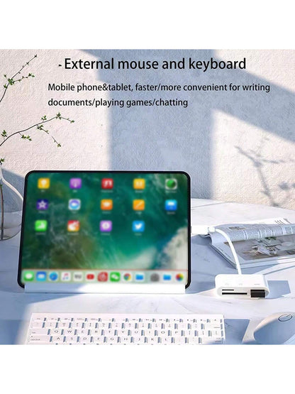 3-In-1 Lightning To USB/TF/SD Card Reader, Compatible With IPhone 14/13/12/11/X/8/7 Series, IPad, Adapter For Data Transfer, Compatible With Digital Cameras