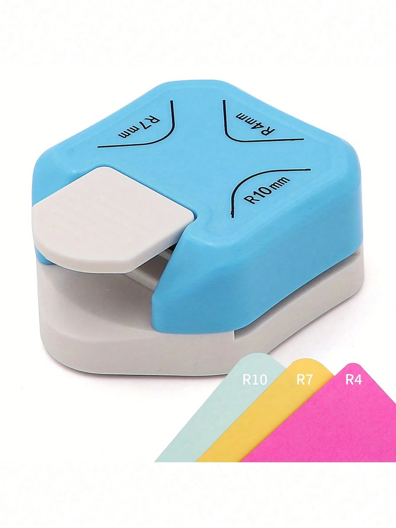 3-In-1 Mini Corner Rounder Punch, Heavy Duty Corner Cutter, Durable Corner Puncher R4/R7/R10mm Corner Trimmer DIY Paper Cutting Card Scrapbooking Puncher, Suitable For DIY Business Card Printing, Scra
